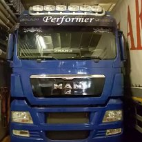 Bara inox lunga proiectoare plafon MAN TGA, TGX, XXL (8)