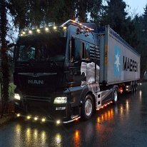 Bara inox lunga proiectoare plafon MAN TGA, TGX, XL (10)