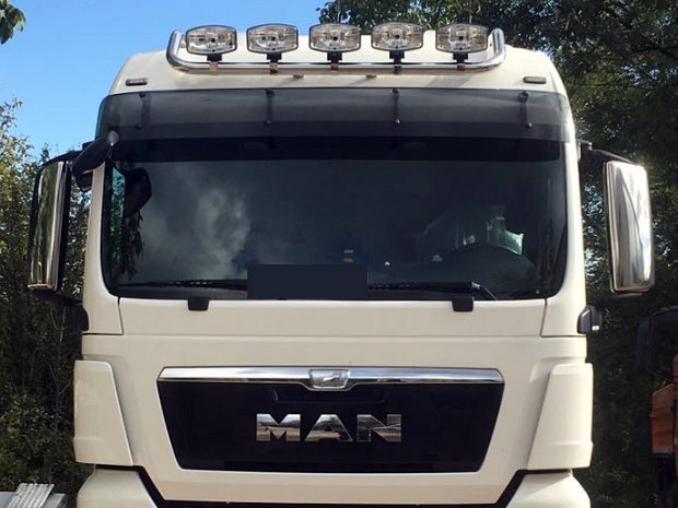 Bara inox lunga proiectoare plafon MAN TGA, TGX, XXL