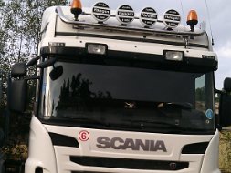 Bara inox tavan suport proiectoare Scania