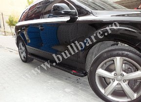 Praguri laterale inox Audi Q7, cod model P005 Praguri inox Audi Q7, praguri aluminiu Audi Q7, scut metalic motor Audi Q7, carlig tractare Audi Q7, jenti aliaj Audi Q7, paravanturi geam Audi Q7, accesorii...