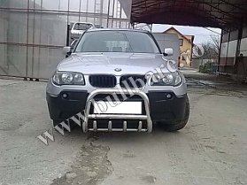 Bullbar inox BMW X3, cod model B004, Pret - 890 lei Bullbar inox BMW X3, praguri inox BMW X3, praguri aluminiu BMW X3, scut metalic motor BMW X3, carlig tractare BMW X3, jenti aliaj BMW X3, paravanturi geam BMW...