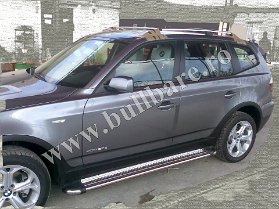 BMW X3 Praguri inox P003 (1) Bullbar inox BMW X3, praguri inox BMW X3, praguri aluminiu BMW X3, scut metalic motor BMW X3, carlig tractare BMW X3, jenti aliaj BMW X3, paravanturi geam BMW...