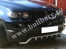 BMW X5 Bullbar inox zapada (1) Bullbar inox BMW X5, praguri inox BMW X5, praguri aluminiu BMW X5, scut metalic motor BMW X5, carlig tractare BMW X5, jenti aliaj BMW X5, paravanturi geam BMW...