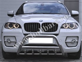 BMW X6 Bullbar inox B004 (3) Bullbar inox BMW X6, praguri inox BMW X6, praguri aluminiu BMW X6, scut metalic motor BMW X6, carlig tractare BMW X6, jenti aliaj BMW X6, paravanturi geam BMW...