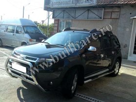 D. Duster Bullbar inox B003 (1) Bullbar inox Dacia Duster, bullbar poliuretan Dacia Duster, praguri inox Dacia Duster, praguri aluminiu Dacia Duster, toros-uri Dacia Duster, scut metalic motor...