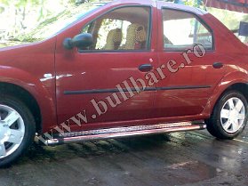 D. Logan Praguri inox P003 Bullbar inox Dacia Logan, bullbar poliuretan Dacia Logan, praguri inox Dacia Logan, praguri aluminiu Dacia Logan, toros-uri Dacia Logan, scut metalic motor...