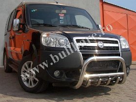 F. DOBLO 05-10 Bullbar inox B004 (1) Bullbar inox Fiat Doblo '05-'10, bullbar poliuretan Fiat Doblo '05-'10, praguri inox Fiat Doblo '05-'10, praguri aluminiu Fiat Doblo '05-'10, toros-uri Fiat...