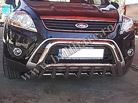 F. Kuga Bullbar inox B020 (2) Bullbar inox Ford Kuga, bullbar poliuretan Ford Kuga, praguri inox Ford Kuga, praguri aluminiu Ford Kuga, toros-uri Ford Kuga, scut metalic motor Ford Kuga,...