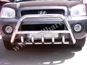 H. Santa Fe '01-'06 Bullbar inox B004 Bullbar inox Hyundai Santa Fe '01-'06, bullbar poliuretan Hyundai Santa Fe '01-'06, praguri inox Hyundai Santa Fe '01-'06, praguri aluminiu Hyundai Santa Fe...
