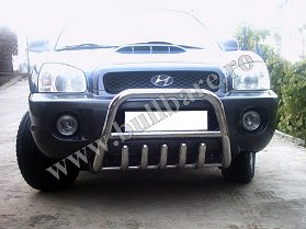 H. Santa Fe '01-'06 Bullbar inox B004A 1 Bullbar inox Hyundai Santa Fe '01-'06, bullbar poliuretan Hyundai Santa Fe '01-'06, praguri inox Hyundai Santa Fe '01-'06, praguri aluminiu Hyundai Santa Fe...