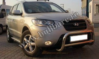 H. Santa Fe '07-'12 Bullbar inox B001 Bullbar inox Hyundai Santa Fe '07-'12, bullbar poliuretan Hyundai Santa Fe '07-'12, praguri inox Hyundai Santa Fe '07-'12, praguri aluminiu Hyundai Santa Fe...