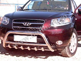 H. Santa Fe '07-'12 Bullbar inox B004 4 Bullbar inox Hyundai Santa Fe '07-'12, bullbar poliuretan Hyundai Santa Fe '07-'12, praguri inox Hyundai Santa Fe '07-'12, praguri aluminiu Hyundai Santa Fe...